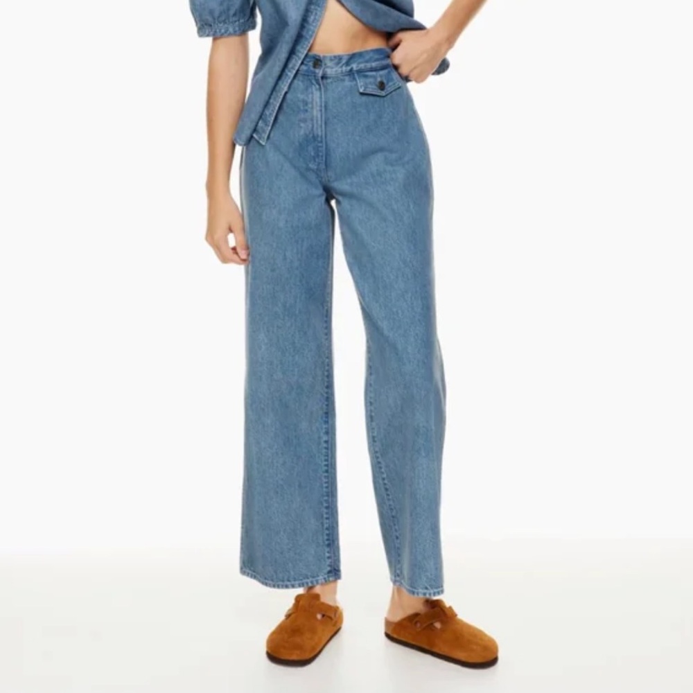 Aritzia Wilfred Free Range Jeans in Ocean Medium Blue Size 00 23 XXS/SM Denim